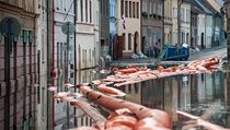 Zaplavená část Roudnice nad Labem 6. června odpoledne. | na serveru Lidovky.cz | aktuální zprávy