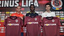 Nové posily Sparty (zleva) - Lukáš Pauschek, Costa Nhamoinesu a Kamil Vacek | na serveru Lidovky.cz | aktuální zprávy