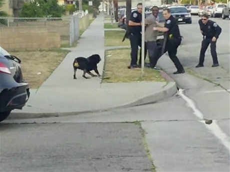 Amerití policisté zatkli Rosbyho a zastelili jeho psa
