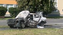 Vůz, který vybuchl v Žiaru | na serveru Lidovky.cz | aktuální zprávy