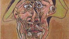 Pablo Picasso: "Hlava harlekýna", (1971)