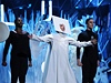 Lady Gaga vystupovala v tradin provokativním kostýmu.