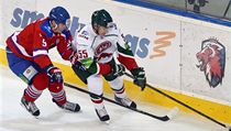 Lev Praha - AK Bars Kazaň. Nikolaj Žerděv e Lva (vlevo) a Vladimir Tkačev z Kazaně | na serveru Lidovky.cz | aktuální zprávy