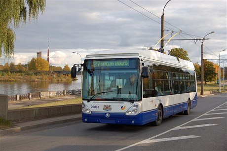 Trolejbus koda v Lotysku.