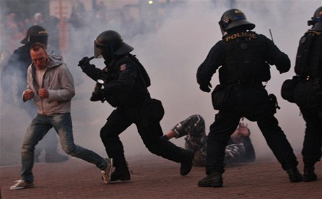 Stet radikál s policií v Ostrav.