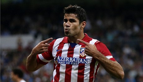 Diego Costa, útoník Atlétika Madrid.