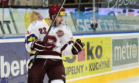 Sparta Praha - Pardubice. Útoník Sparty Luká Pech se raduje z gólu