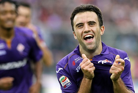 Nadený fotbalista Fiorentiny Giuseppe Rossi