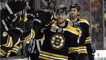 Český hokejista Bostonu Bruins David Krejčí (vpředu) | na serveru Lidovky.cz | aktuální zprávy