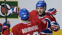 Český hokejista Montrealu Canadians Tomáš Plekanec (vpravo) a jeho spoluhráč Michael Bournival | na serveru Lidovky.cz | aktuální zprávy