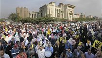 Demonstrace stoupenců hnutí Muslimské bratrstvo (ilustrační fotografie). Demonstrace stoupenců hnutí Muslimské bratrstvo (ilustrační fotografie).