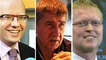 Bohuslav Sobotka, Andrej Babiš a Pavel Bělobrádek. | na serveru Lidovky.cz | aktuální zprávy