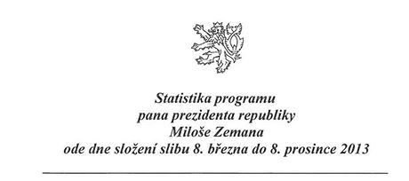 Statistika programu prezidenta repubilky. Strana 01
