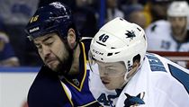Čeští hokejisté Roman Polák ze St. Louis Blues (vlevo) a Tomáš Hertl ze San Jose | na serveru Lidovky.cz | aktuální zprávy