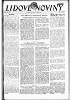 Titulní strana prvního vydání Lidových novin roku 1934.
