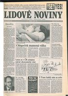 Titulní strana prvního vydání Lidových novin roku 1994.