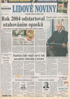 Titulní strana prvního vydání Lidových novin roku 2004.