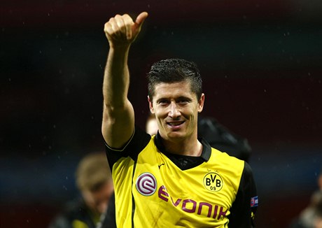 Robert Lewandovski v dresu Borrusie Dortmund