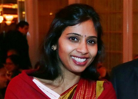 Obvinná indická diplomatka Dévajání Khóbrágadeová 