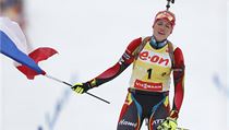 Gabriela Soukalová při stíhacím závodě v Ruhpoldingu. | na serveru Lidovky.cz | aktuální zprávy