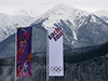 Vlajky v olympijskm parku.