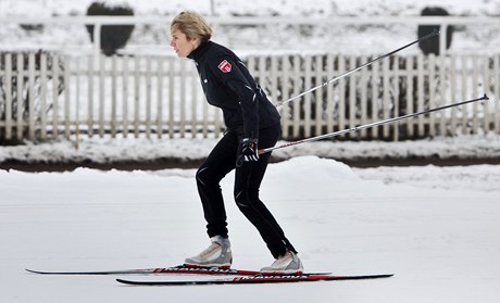 Kateina Neumannová pi otevené bkaské dráhy v praské Chuchli