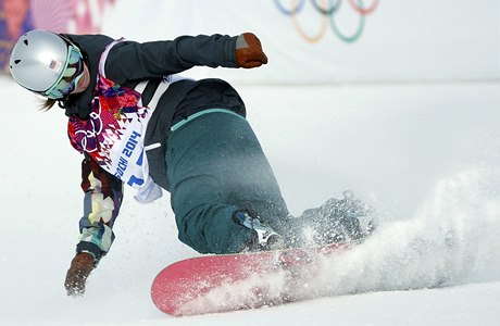 árka Panochová bhem olympijského slopestylu