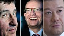 Předseda hnutí ANO Andrej Babiš, premiér Bohuslav Sobotka a šéf hnutí Úsvit Tomio Okamura | na serveru Lidovky.cz | aktuální zprávy