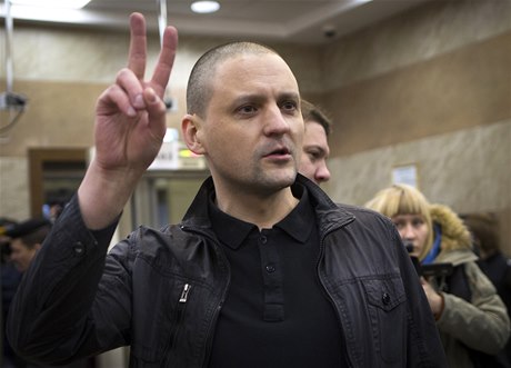Ruský opoziní aktivista Sergej Udalcov.