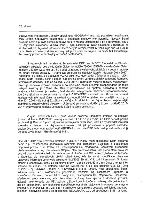 Text policejního obvinní Iva Rittiga a spol. za legalizaci výnos z trestné...