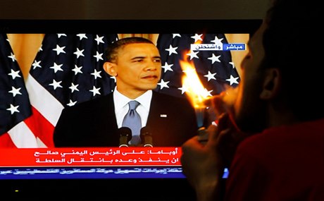 Projev Baracka Obamy ve tvrtek pozorn sledovali i v arabském svt, mimo jiné v Jordánsku (na snímku).