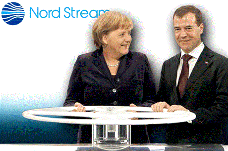 V úterý 8. listopadu tsn ped polednem otoili v severonmeckém Lubminu symbolicky obím kohoutkem první vtve plynovodu Nord Stream nmecká kancléka Angela Merkelová a ruský prezident Dmitrij Medvdv.