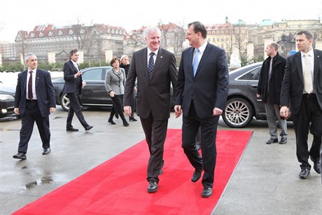 Czech PM Petr Neas (right) with Bavarias Horst Seehofer in December 2010