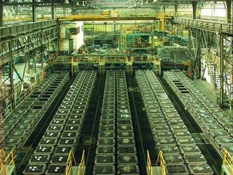 Ingots ready to be loaded into the smelter at the KD Kutná Hora foundry