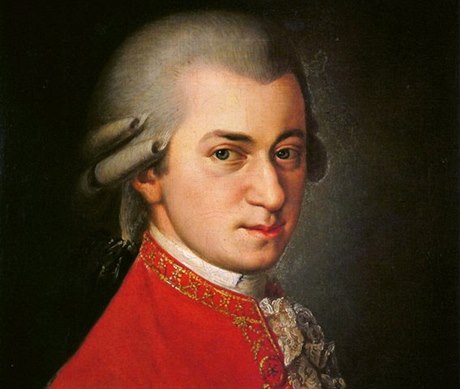 Wolfgang Amadeus Mozart, as depicted by Johann Nepomuk della Croce in 1780-81
