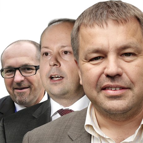 Rebelové (zleva) Ivan Fuksa, Marek najdr a Petr Tlucho, kteí zobchodovali svj poslanecký mandát.