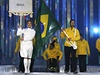 Brazilská výprava pichází na slavnostní zahájení paralympijských her v Soi