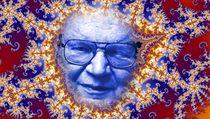 Benoit Mandelbrot ve svých fraktálech. Benoit Mandelbrot ve svých fraktálech.