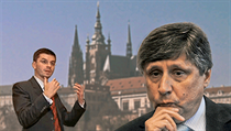 Jan Novák (vlevo) se s Janem Fischerem zná již z doby, kdy šéfoval Úřadu vlády, kam Fischer docházel ještě jako předseda Českého statistického úřadu. Jan Novák (vlevo) se s Janem Fischerem zná již z doby, kdy šéfoval Úřadu vlády, kam Fischer docházel ještě jako předseda Českého statistického úřadu.