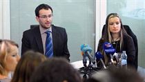 Petr Kočí (left) with his client, far-right DSSS activist Lucie Šlégrová Petr Kočí (left) with his client, far-right DSSS activist Lucie Šlégrová