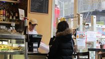 Cafe Prague does a brisk take-out business during the lunch hour Cafe Prague does a brisk take-out business during the lunch hour