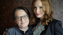 Director Agnieszka Holland, seen above with ‘Burning Bush’ leading lady Tatiana Pauhofová (right), studied at Prague’s famous film school FAMU during the time when the events portrayed in the mini-series took place Director Agnieszka Holland, seen above with ‘Burning Bush’ leading lady Tatiana Pauhofová (right), studied at Prague’s famous film school FAMU during the time when the events portrayed in the mini-series took place