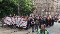 Neo-Nazis on the march calling for ‘Nationalism in place of Globalization’ Neo-Nazis on the march calling for ‘Nationalism in place of Globalization’