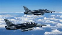 Czech L-159T1s in flight Czech L-159T1s in flight