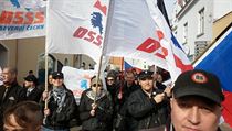Memebers of the Workers Party for Social Justice (DSSS) and its youth branch (DS) on the march Memebers of the Workers Party for Social Justice (DSSS) and its youth branch (DS) on the march
