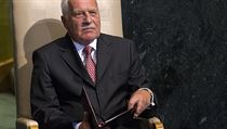 Václav Klaus během zářijového Valného shromáždění Organizace spojených národů v New Yorku. Václav Klaus během zářijového Valného shromáždění Organizace spojených národů v New Yorku.