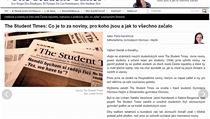 Webový magazín The Student Times vychází od letošního září. Co jej čeká v budoucnu? Webový magazín The Student Times vychází od letošního září. Co jej čeká v budoucnu?