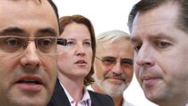 O kom se mluví v souvislosti s vládním postem: zleva Boris Šťastný (ODS), Karolína Peake (LIDEM), Jiří Oliva (TOP 09), Petr Bendl (ODS). O kom se mluví v souvislosti s vládním postem: zleva Boris Šťastný (ODS), Karolína Peake (LIDEM), Jiří Oliva (TOP 09), Petr Bendl (ODS).