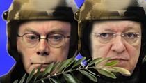 Prezident EU Herman Van Rompuy (vlevo) a předseda Evropské komise José Manuel Barroso. Prezident EU Herman Van Rompuy (vlevo) a předseda Evropské komise José Manuel Barroso.
