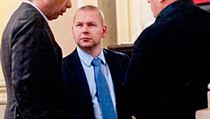 Ondřej Palounek (vlevo) a nedávno zvolený starosta Prahy 4 Pavel Caldr (uprostřed). Ondřej Palounek (vlevo) a nedávno zvolený starosta Prahy 4 Pavel Caldr (uprostřed).